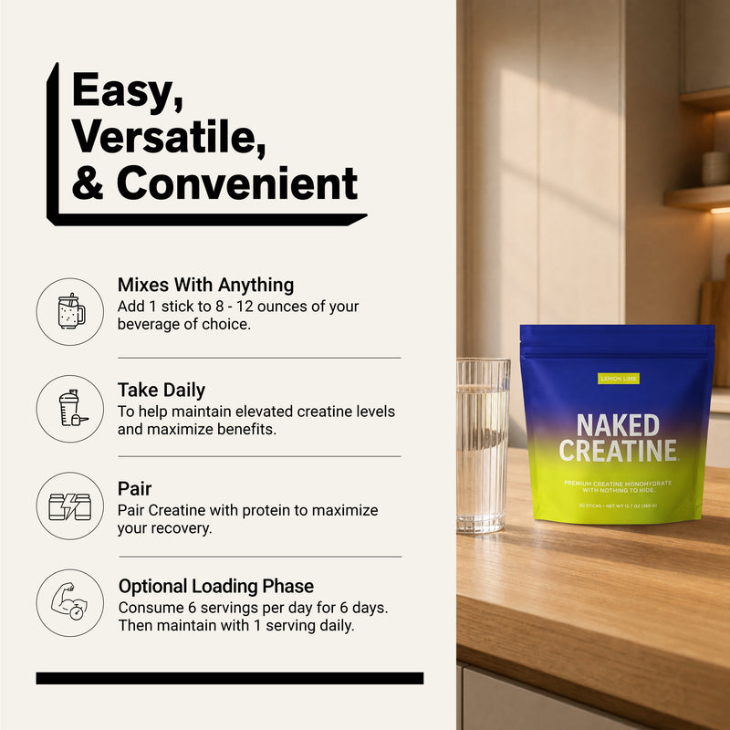 Lemon Lime Creatine Travel Packs - Lemon Lime Sticks